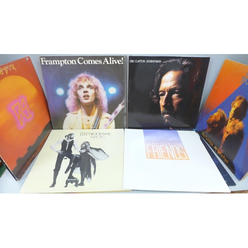 2080 - Eighteen rock and pop LP records, 1970s/1980s, pop including Tears For Fears, Dire Straits, Fleetwoo... 