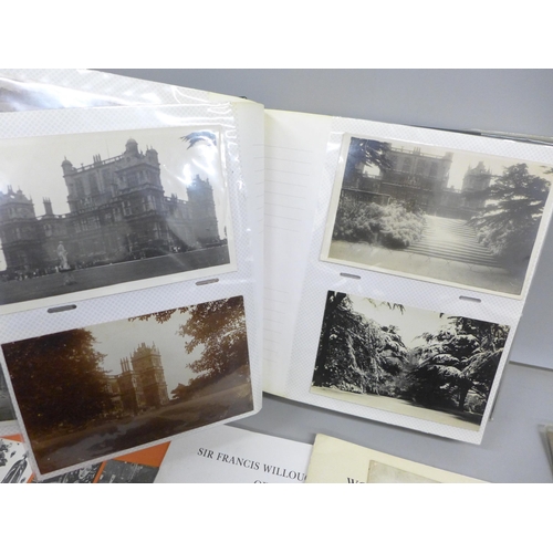 2084 - A collection of early 20th century photographs and postcards relating to Wollaton Hall and its socia... 