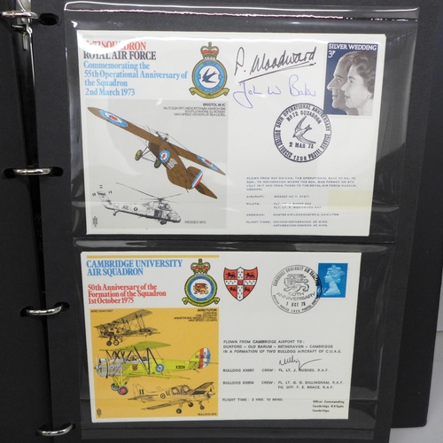 2088 - Stamps; an album of 46 RAF covers, many signed