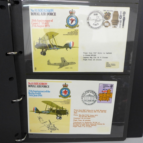 2088 - Stamps; an album of 46 RAF covers, many signed