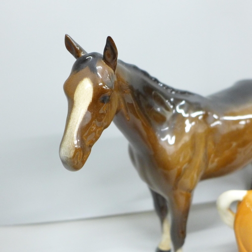 2104 - Four Beswick horses; two Palomino and two others