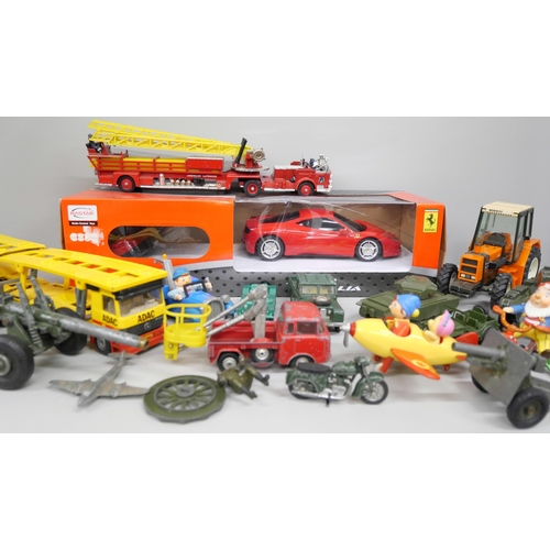 2123 - Corgi Toys, Dinky Toys, Siku, other die-cast model vehicles, Corgi Noddy and a Rastar RC Ferrari 458... 