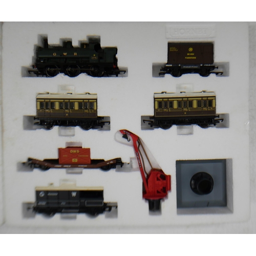 2128 - A Hornby R1037 GWR Mixed Traffic electric train set, boxed, (lacking some original track, with 15x R... 