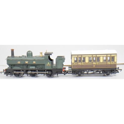 2128 - A Hornby R1037 GWR Mixed Traffic electric train set, boxed, (lacking some original track, with 15x R... 