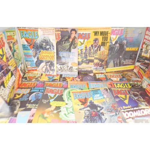 2133 - A collection of approximately 30 vintage Eagle Magazines dating back to the 1980s