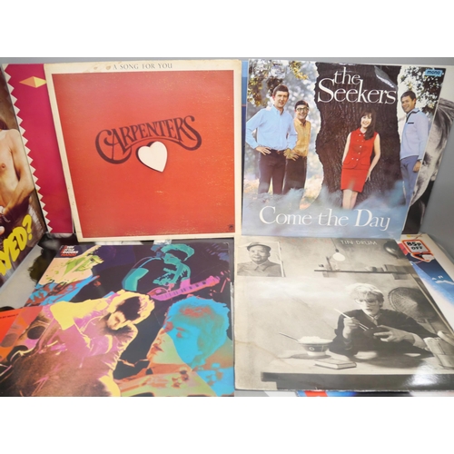 2152 - A collection of fifteen LP vinyl records including Elkie Brooks, Dire Straits, The Cure, Carpenters,... 