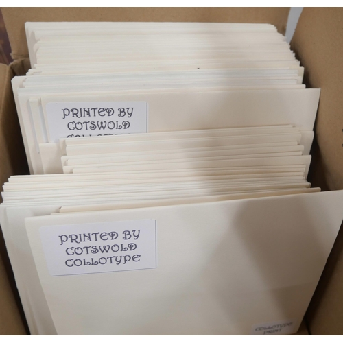 2154 - A box of approximately 70 board mounted collotype prints, very fine, printed by Cotswold Collotype i... 