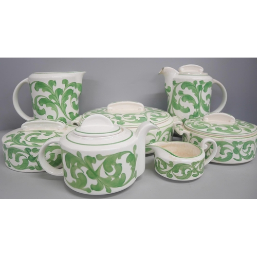 2159 - A collection of china to include a vintage Bristol Pountney and Co. set with green acanthus leaf des... 