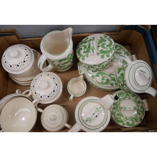 2159 - A collection of china to include a vintage Bristol Pountney and Co. set with green acanthus leaf des... 