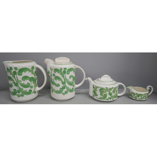 2159 - A collection of china to include a vintage Bristol Pountney and Co. set with green acanthus leaf des... 