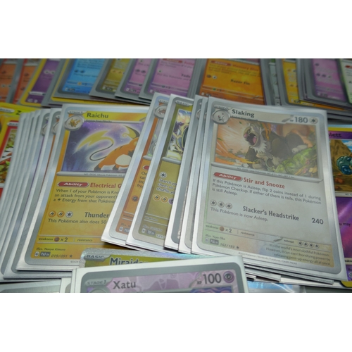 2168 - A collection of 120+ rare holographic Pokémon cards in protective sleeves