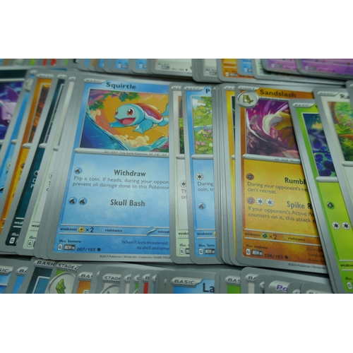 2170 - A large collection of ‘151’ Scarlett and Violet Pokémon cards including holographic, over 160 cards