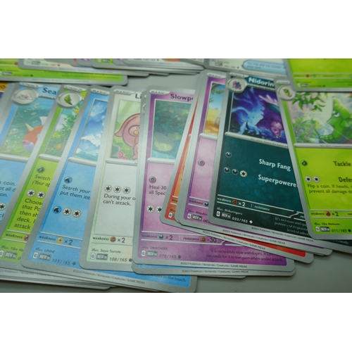 2170 - A large collection of ‘151’ Scarlett and Violet Pokémon cards including holographic, over 160 cards