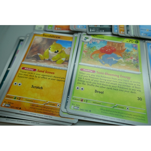 2170 - A large collection of ‘151’ Scarlett and Violet Pokémon cards including holographic, over 160 cards