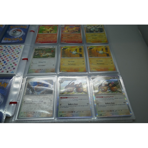 2173 - Pokemon cards, part complete holo sets of ‘151’ Scarlet and Violet, Japanese and English, including ... 