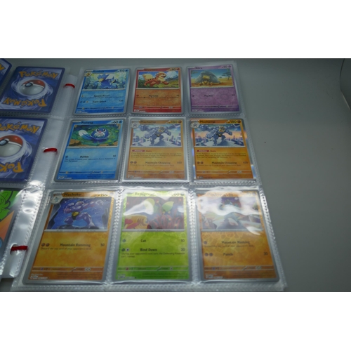 2173 - Pokemon cards, part complete holo sets of ‘151’ Scarlet and Violet, Japanese and English, including ... 