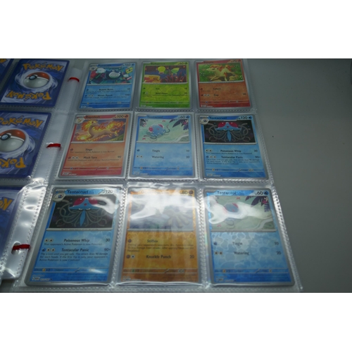 2173 - Pokemon cards, part complete holo sets of ‘151’ Scarlet and Violet, Japanese and English, including ... 