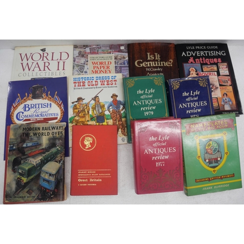 2257 - Two boxes of books, railway related and antique collecting