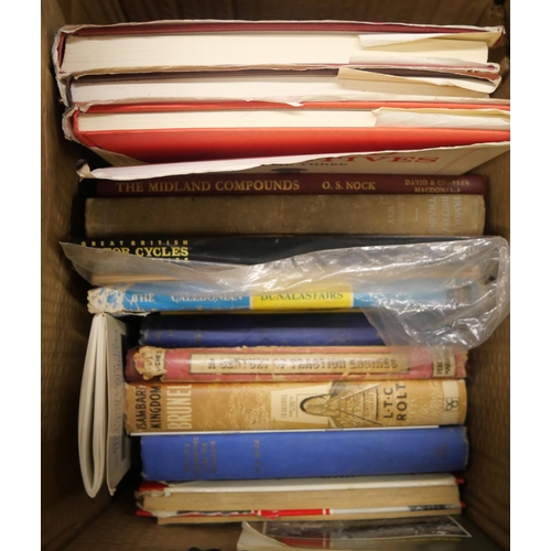 2257 - Two boxes of books, railway related and antique collecting