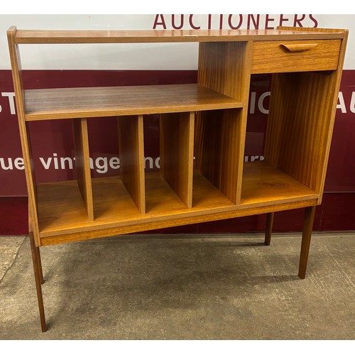 60 - A teak record cabinet