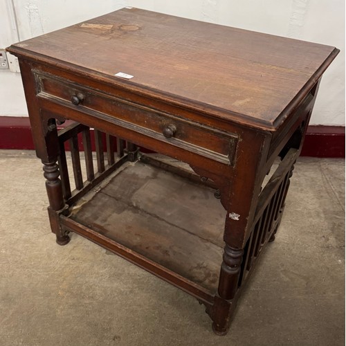 220 - A Victorian walnut hall table