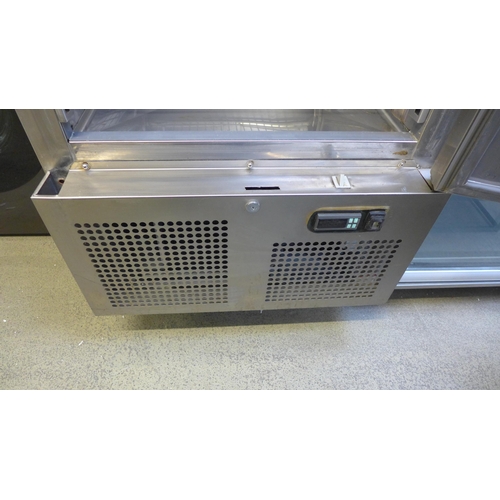 4019 - single door stainless steel catering fridge  *This lot is subject to VAT