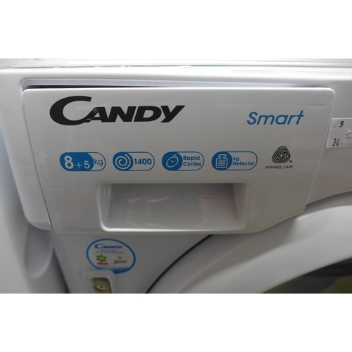 4036 - Candy smart washer dryer - (8+5kg) *This lot is subject to VAT