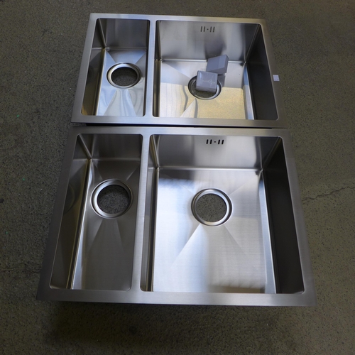 4062 - 2x Idro 1.5 bowl LHD sinks (481-52, 53)  * This lot is subject to VAT