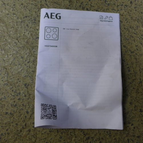 4068 - AEG 4 zone gas on glass Hob - (missing burners) (481-82)  * This lot is subject to VAT