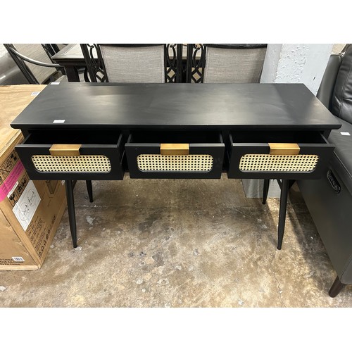 3172 - A black three drawer console table