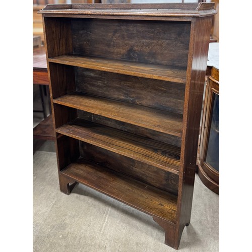 183 - An early 20th Century oak open bookcase