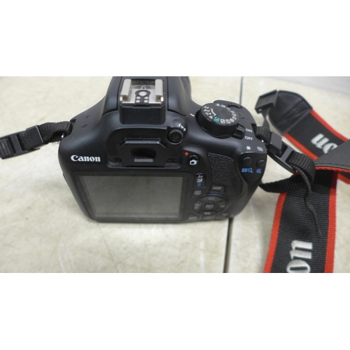 5134 - A Canon EOS1300D Digital DSL camera with a Canon lens-EFS 18-135 and a Canon EFS 10-18mm macro lens,... 