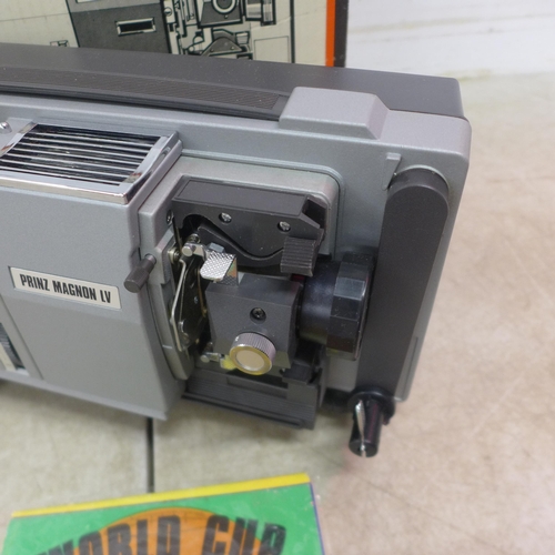 5138 - A Prinz Magnon Duo zoom projector in box with a Super 8 reel of 1966 Cup Final England vs Germany