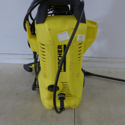 5201 - A KarcherK2 full control pressure washer with hose and lance