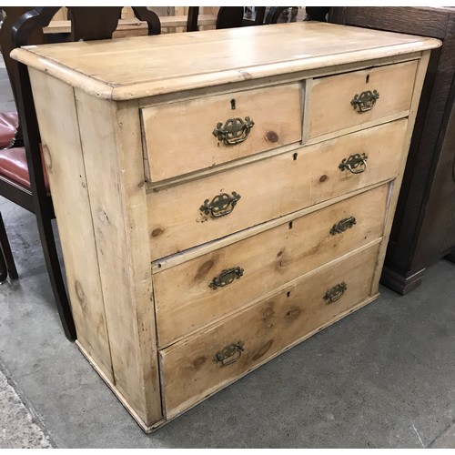 258 - A Victorian pine chest of drawers