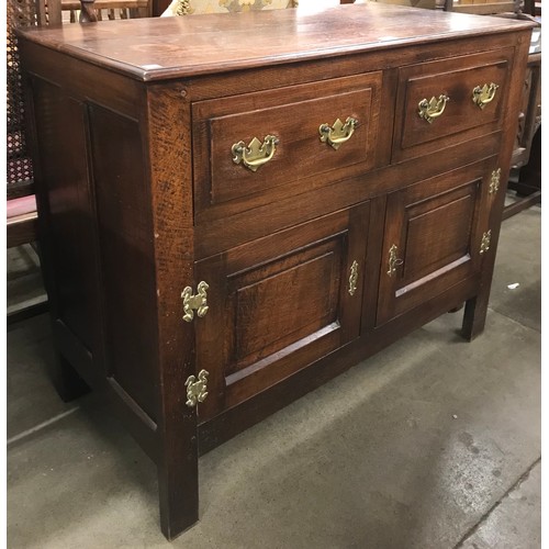 260 - A George III oak pantry cupboard