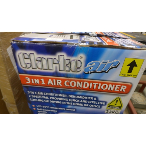 5219 - *VAT* A boxed sample Clarke Air 3-in-1 air conditioner, dehumidifier and fan