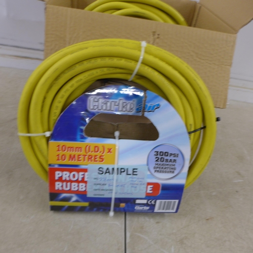 5320 - *VAT* Two rubber air hoses 10mm 15 meters and 10 lengths