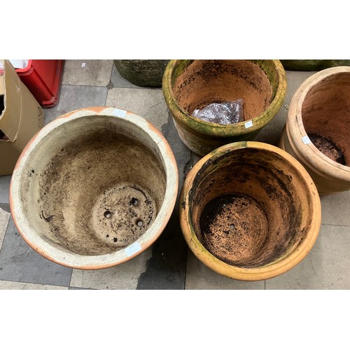 309 - Four terracotta garden planters