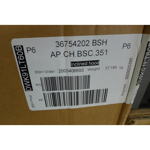 4096 - Bosch wall mounted cooker hood with home connect - model DWK91LT60B (481-1)  * This lot is subject t... 