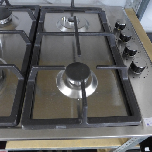 4113 - Gas 4 zone Hob - (missing burner) - (481-104) *This lot is subject to VAT