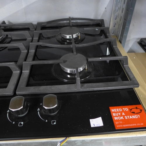 4116 - Viceroy 60cm 4 burner gas on glass hob (481-106) *This lot is subject to VAT