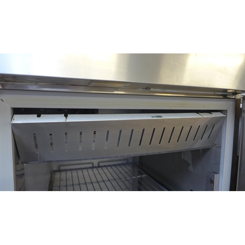 4131 - Stainless steel double catering fridge  *This lot is subject to VAT