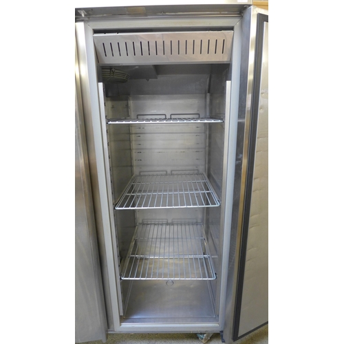 4131 - Stainless steel double catering fridge  *This lot is subject to VAT