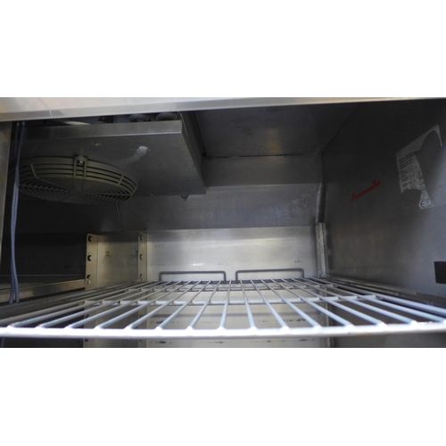 4131 - Stainless steel double catering fridge  *This lot is subject to VAT