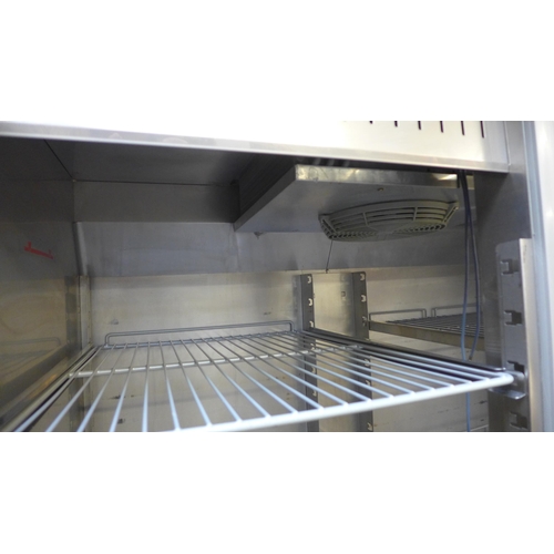 4131 - Stainless steel double catering fridge  *This lot is subject to VAT