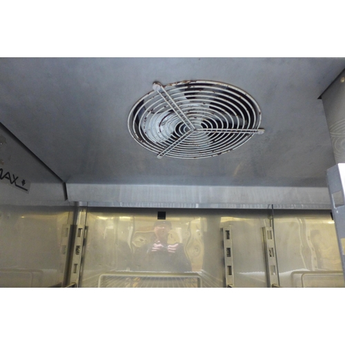 4132 - Stainless steel double catering fridge  *This lot is subject to VAT