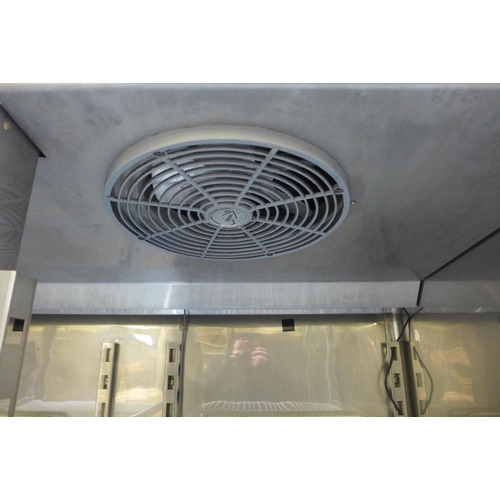 4132 - Stainless steel double catering fridge  *This lot is subject to VAT