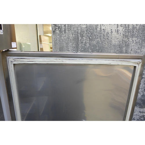 4132 - Stainless steel double catering fridge  *This lot is subject to VAT