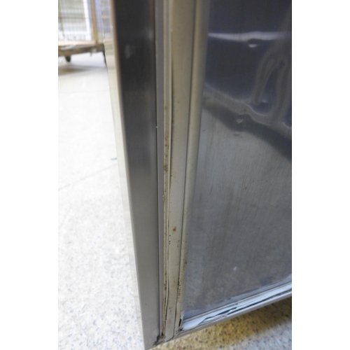 4132 - Stainless steel double catering fridge  *This lot is subject to VAT